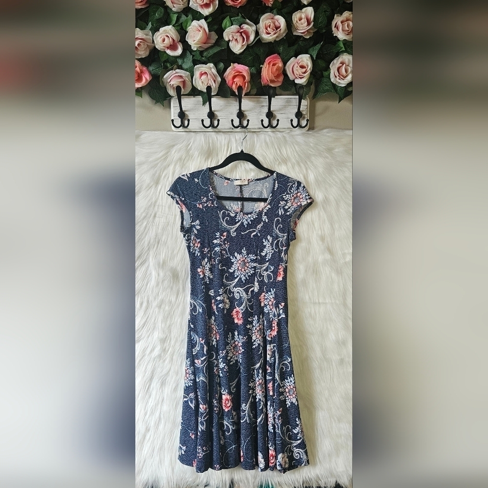 Laura Petites Floral Skater A-Line Dress